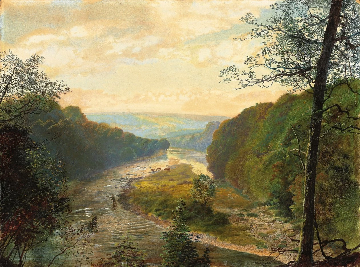 La valle del Wharfe, con Barden Tower oltre, 1870s